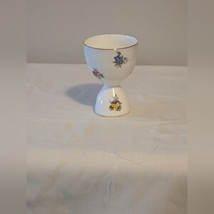 Crown. Staffordshire England. Floral Double Egg Cup. Fair Condition.